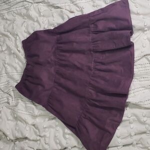Vintage 80s/90 faux suede pirple 2 tier skirt small
